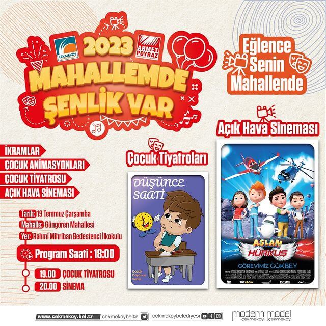 Çekmeköy Belediyesi - Aslan Hürkuş Çocuk Sineması ve Düşünce Saati Çocuk Tiyatrosu